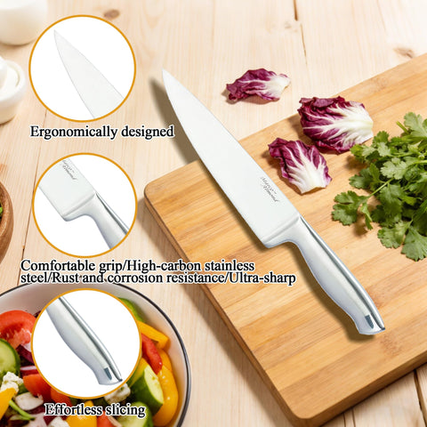 Marco Almond cuchillo santoku 7 pulgadas, versatilidad para carnes y vegetales