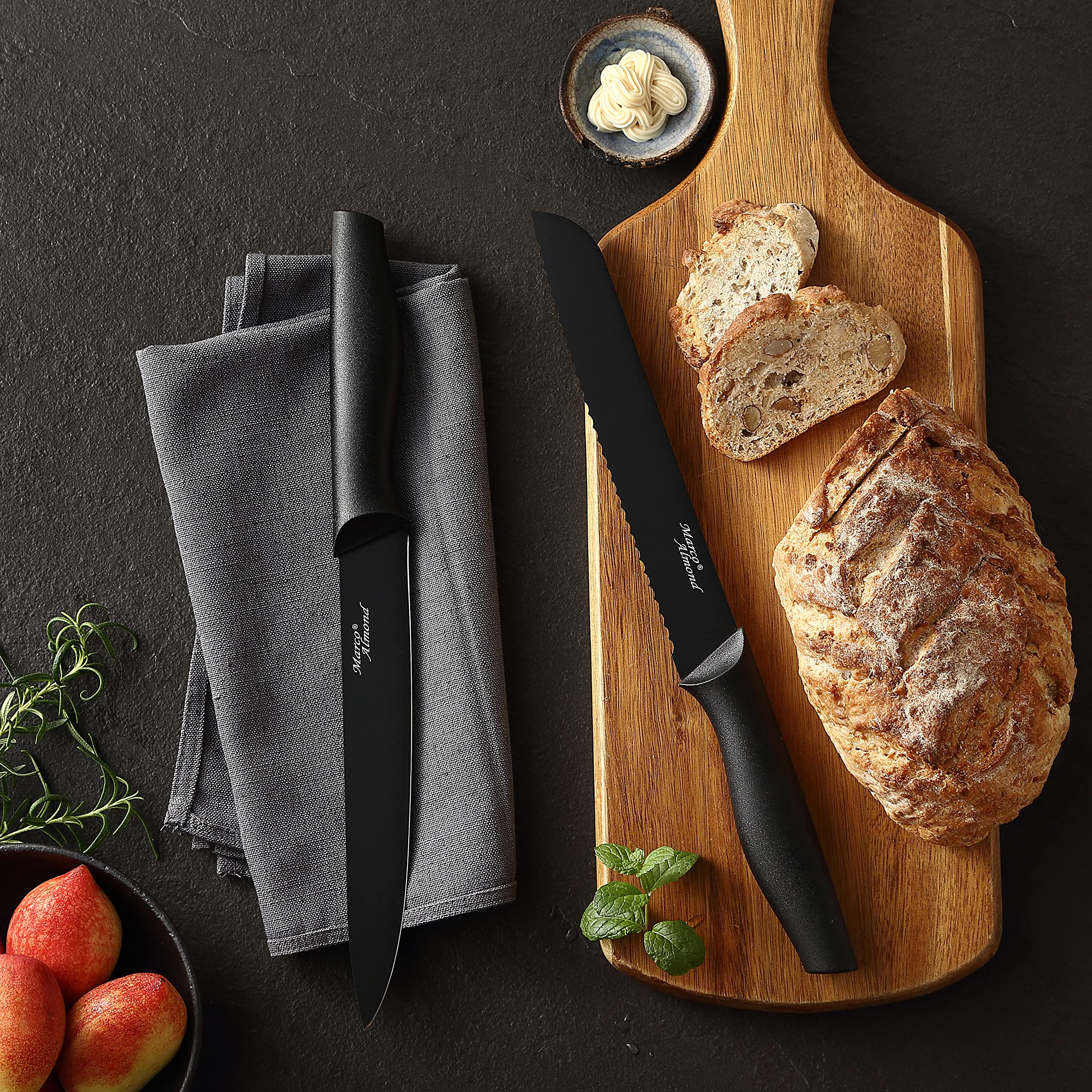 Cuchillo utilitario de 5 pulgadas con funda para tareas diarias.