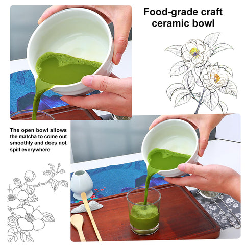 Mantel absorbente Maredash para mesa limpia durante la preparación de matcha
