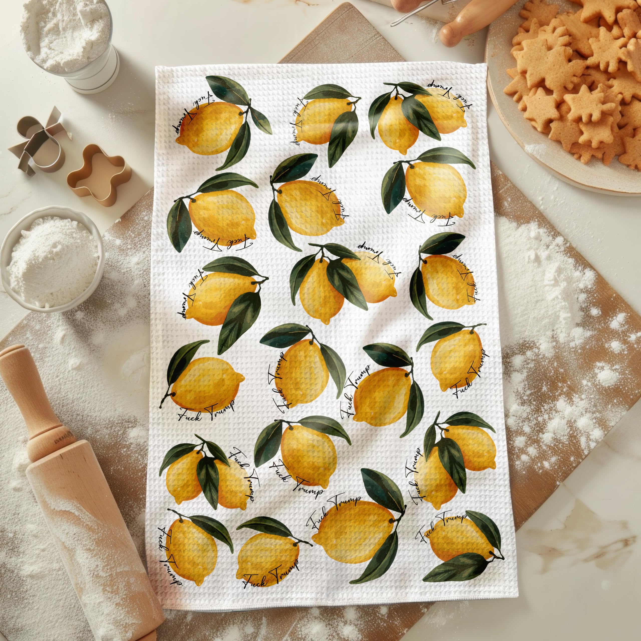 Toalla de cocina MarissaKay99 con diseño de limones, suave y absorbente
