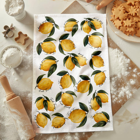 Toalla de cocina MarissaKay99 con diseño de limones, suave y absorbente