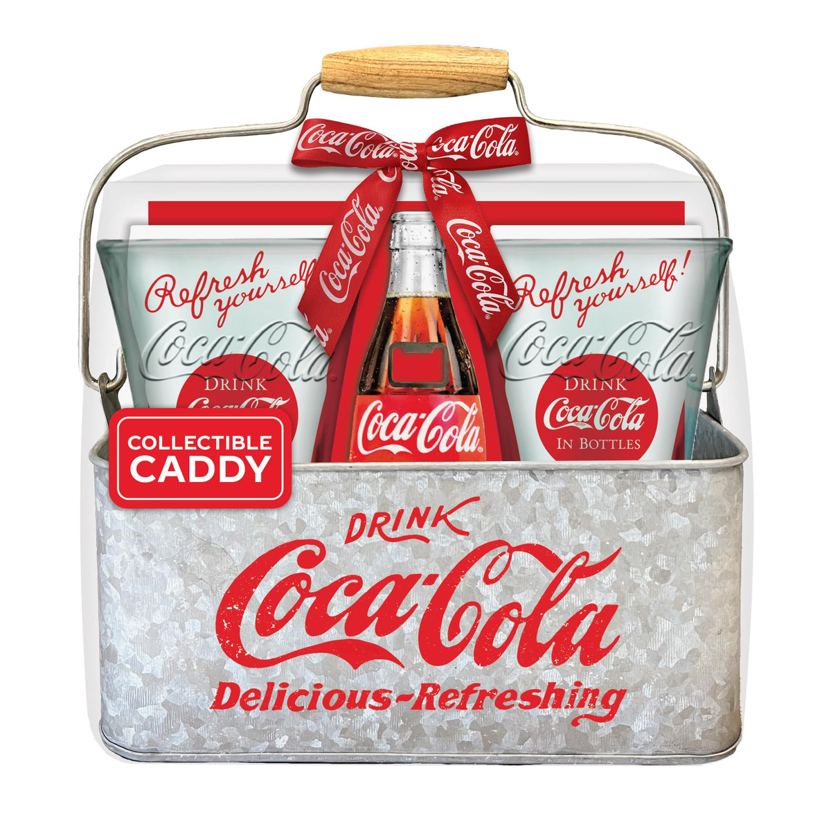 Marketplace Brands Coca-Cola vaso de cristal con estilo retro, ideal para reuniones