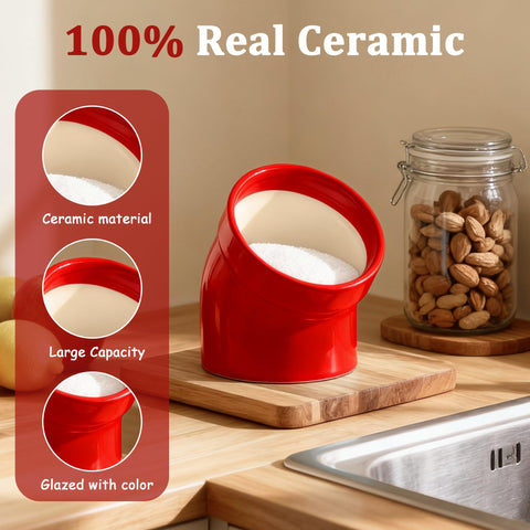 MARKETTY caja regalo para salero cerámico rojo, regalo de cocina ideal.