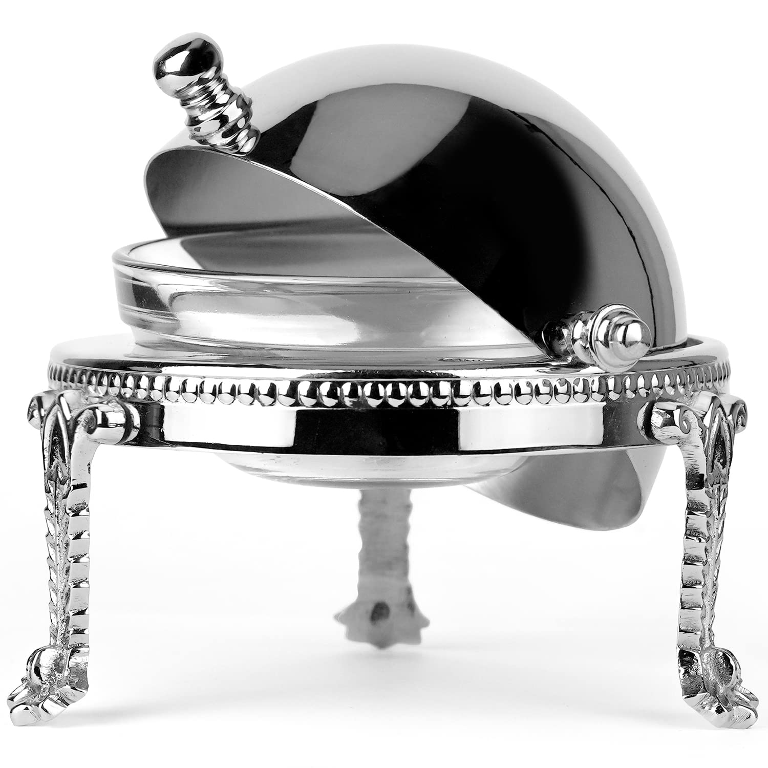 MARKY'S servidor de caviar con cúpula plateada, ideal para servicio elegante de 1–4 onzas.