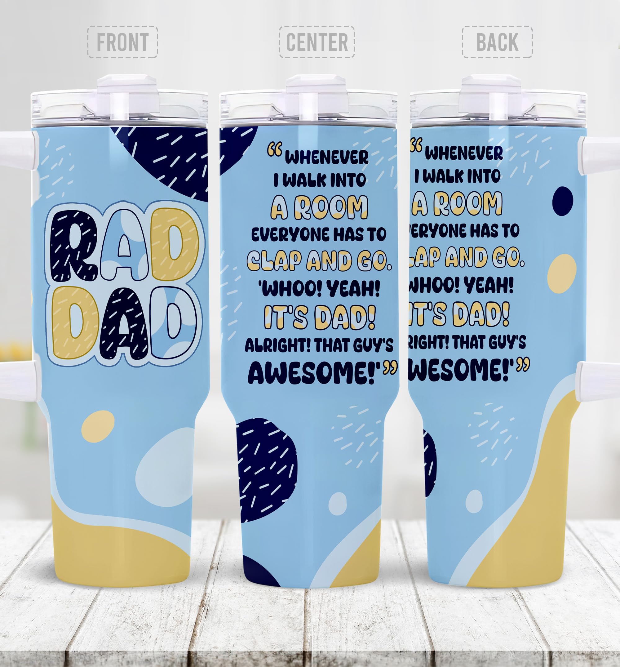 Marsana Dad Tumbler con mensaje; ideal para alegrar la jornada del papá