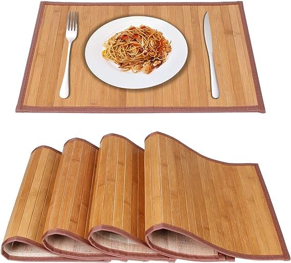 Manteles individuales MARSCOOL de bambú para comedor, protegen frente al calor.