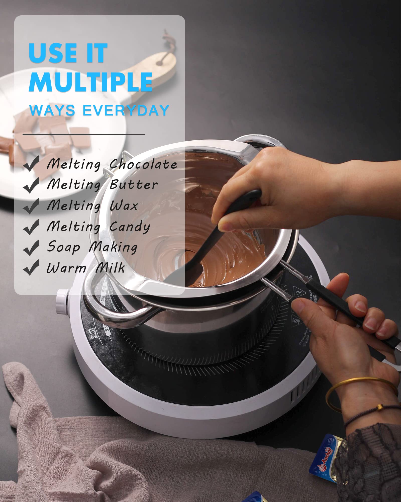 Marsheepy conjunto cocina para derretir chocolate y hacer caramelos