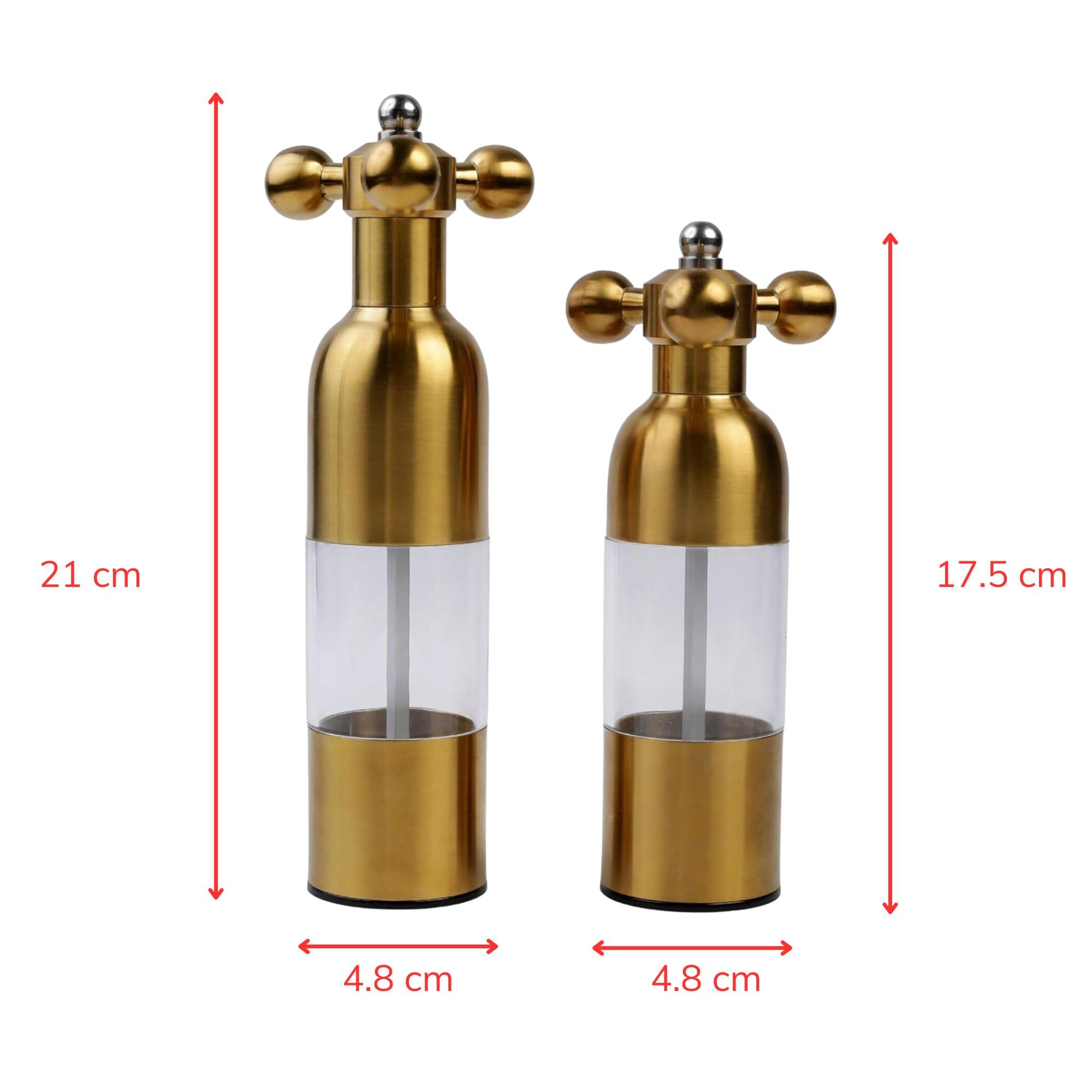 Marsrut juego molinillos recargables para guardar especias.