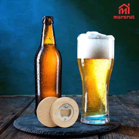 Paquete de 30 abrebotellas de bambú para colecciones y fiestas.