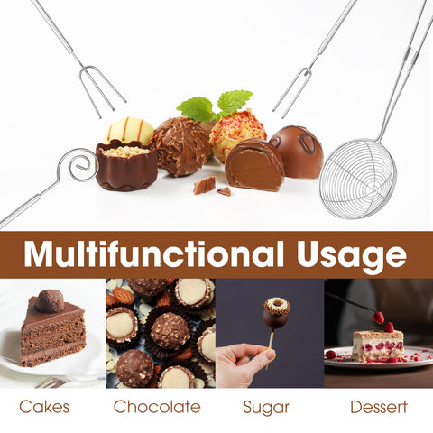 Marsrut tenedor bolas chocolate para trufas y dulces decorados.