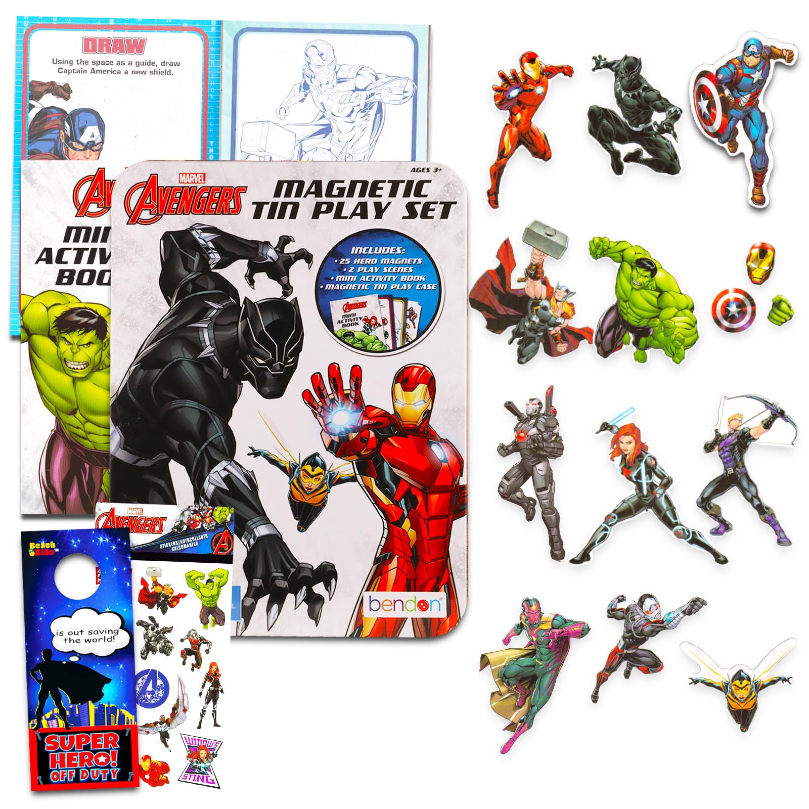 Conjunto de imanes Avengers para nevera, 25 piezas, ideal para crear escenas coloridas.
