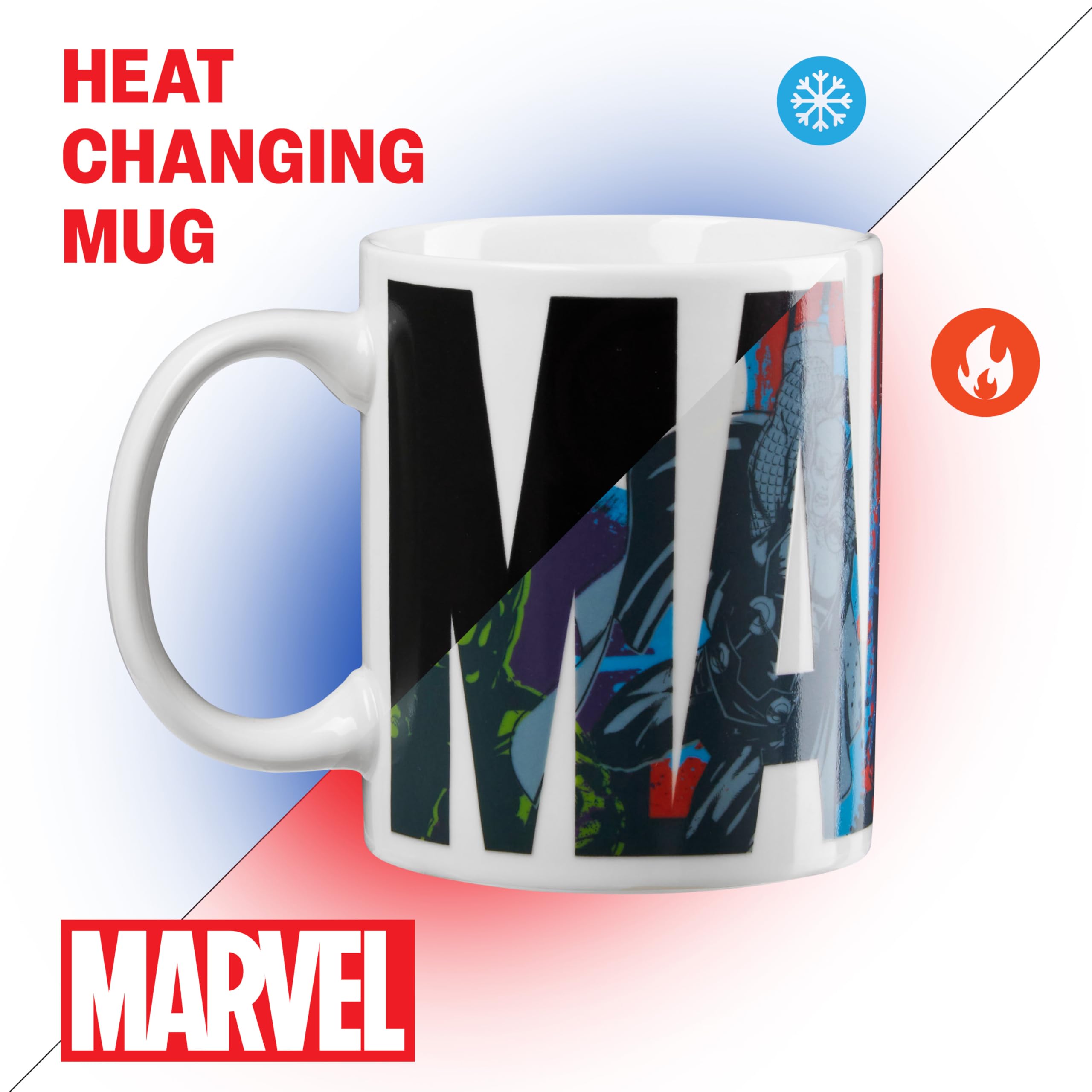 Lavar a mano para conservar el cambio de color de Marvel.