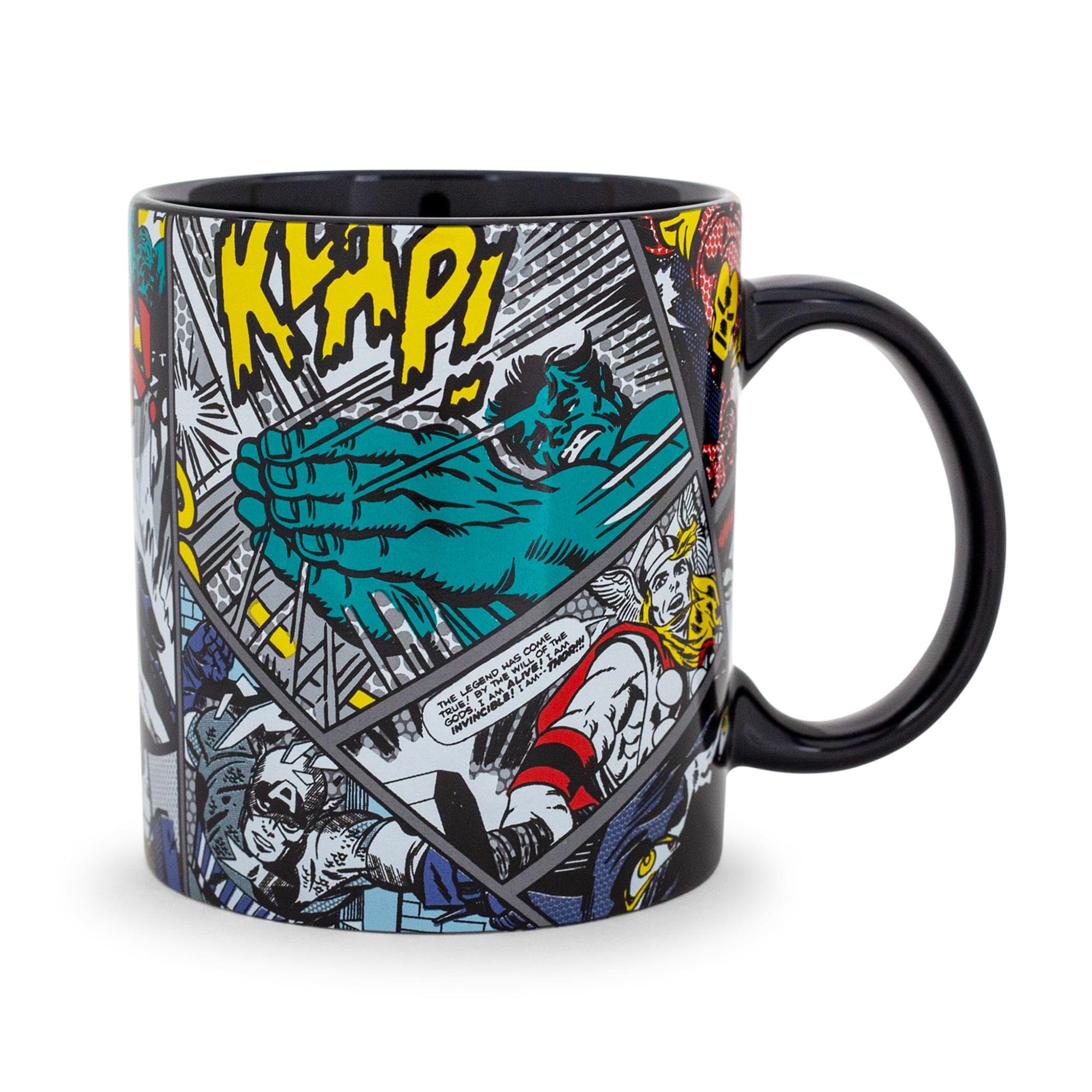 Taza Marvel con paneles de cómic para despertar la mañana con energía