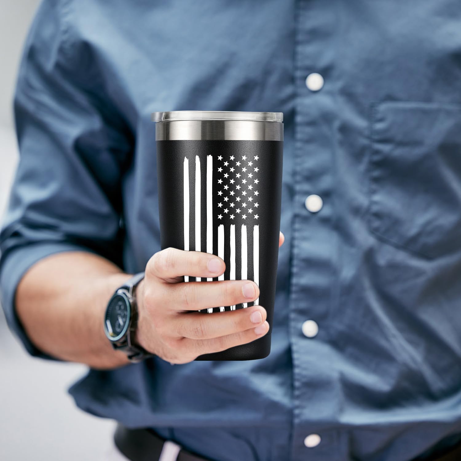 MASGALACC Taza termica 20oz, set sin plástico para oficina y casa.