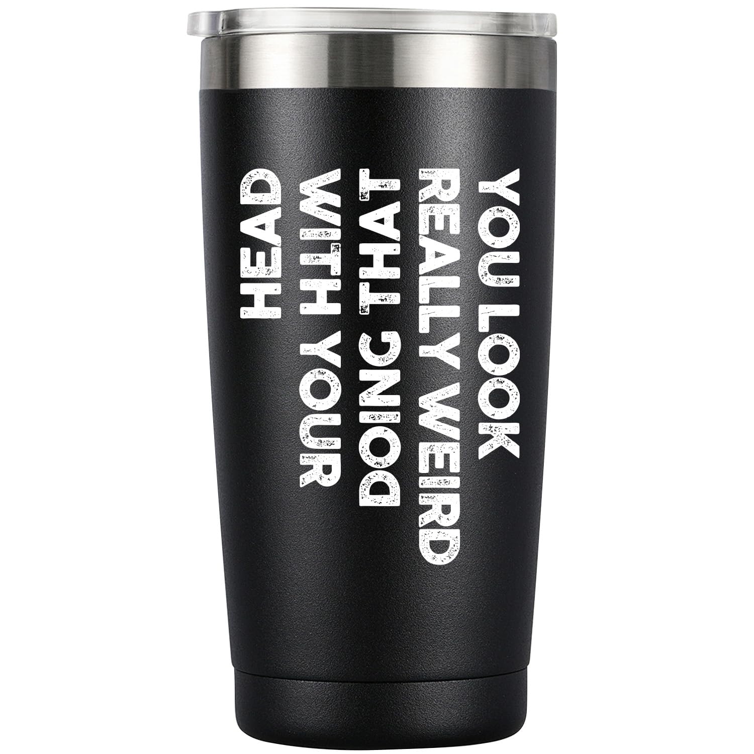 Vaso térmico MASGALACC con diseño divertido, ideal para oficina y regalo.