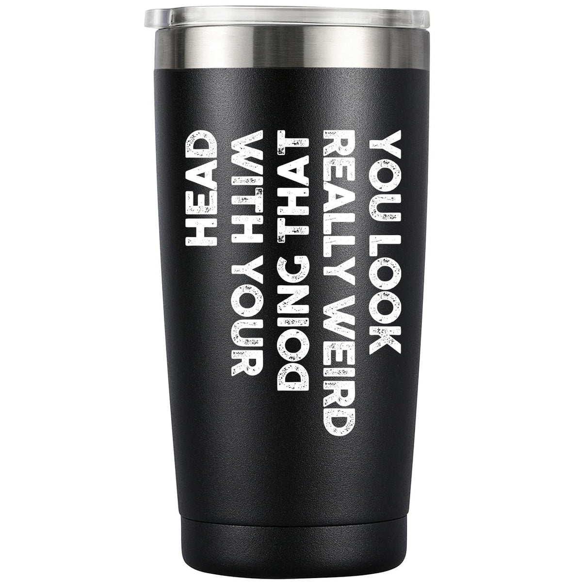 Vaso térmico MASGALACC con diseño divertido, ideal para oficina y regalo.