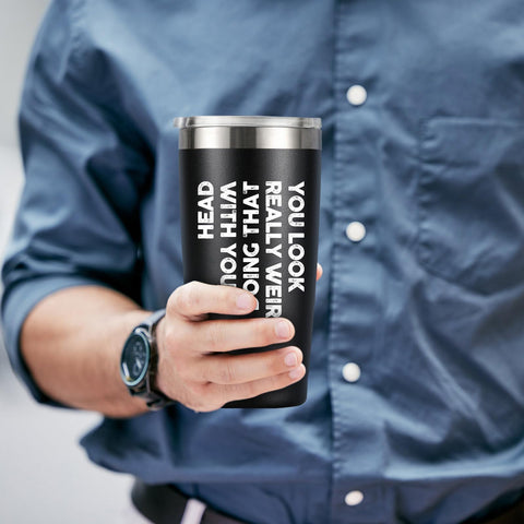 Vaso térmico MASGALACC portátil de 20 onzas cabe en portavasos.