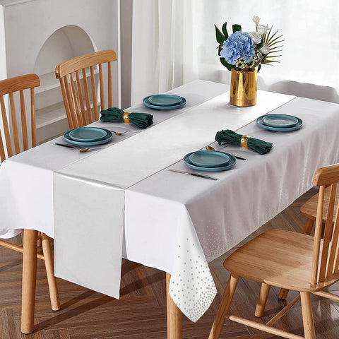 Mashan detalle satin plata, textura suave para una mesa refinada