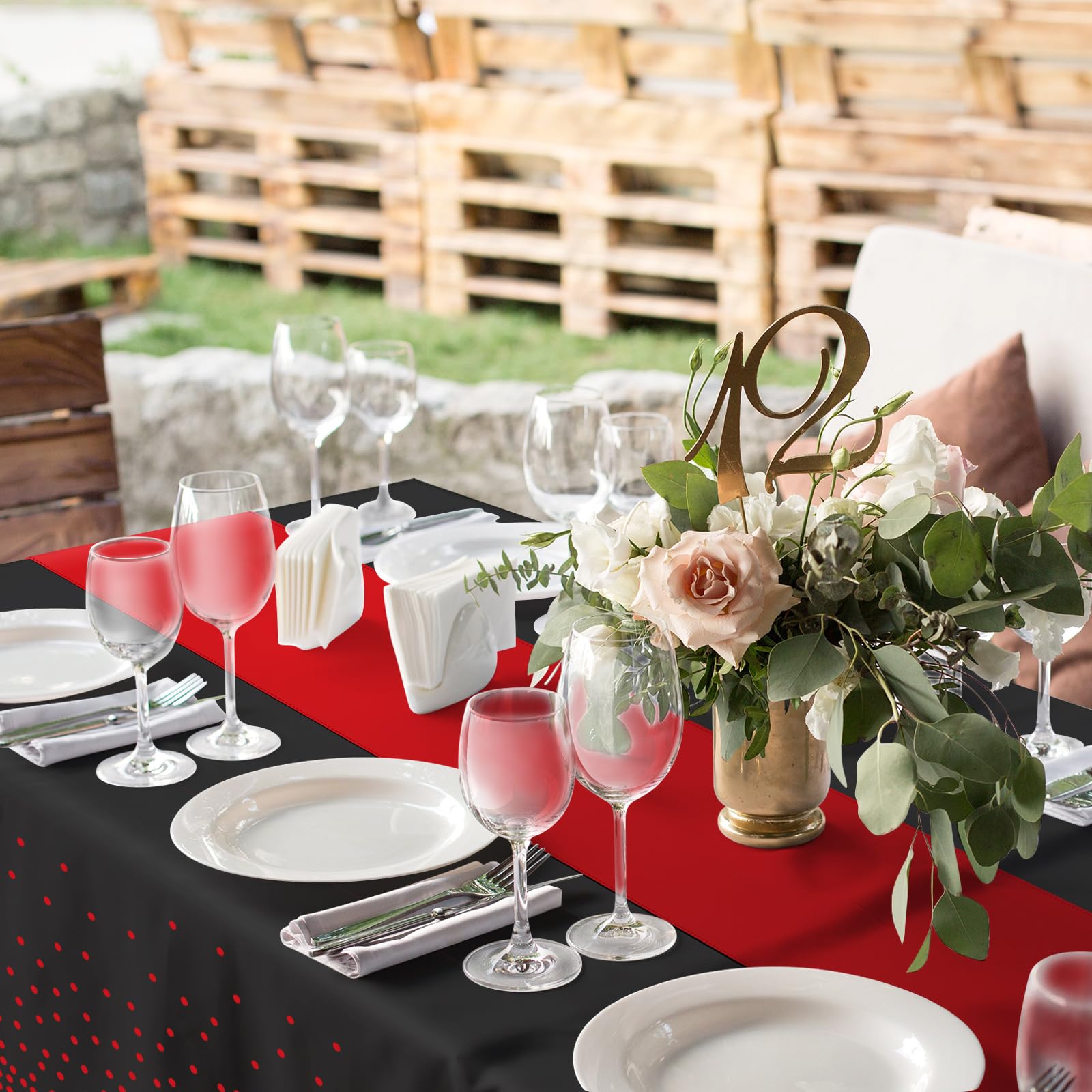 Diseño clásico de Mashan: negro con rojo para ambientes festivos