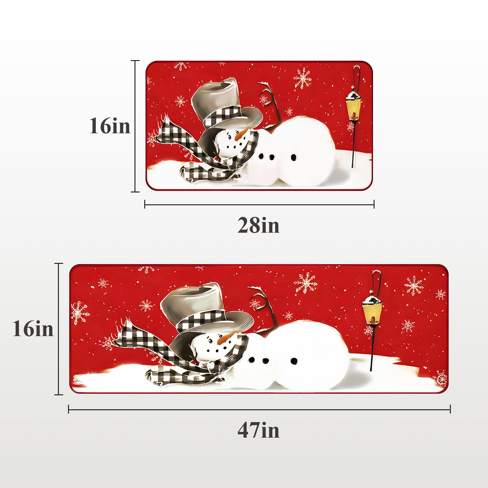 MASHDE copos de nieve y muñeco de nieve: protección del suelo al entrar