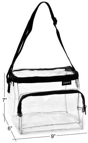 Masirs bolsa de almuerzo transparente, correa ajustable, para llevarla cómoda en el trabajo.