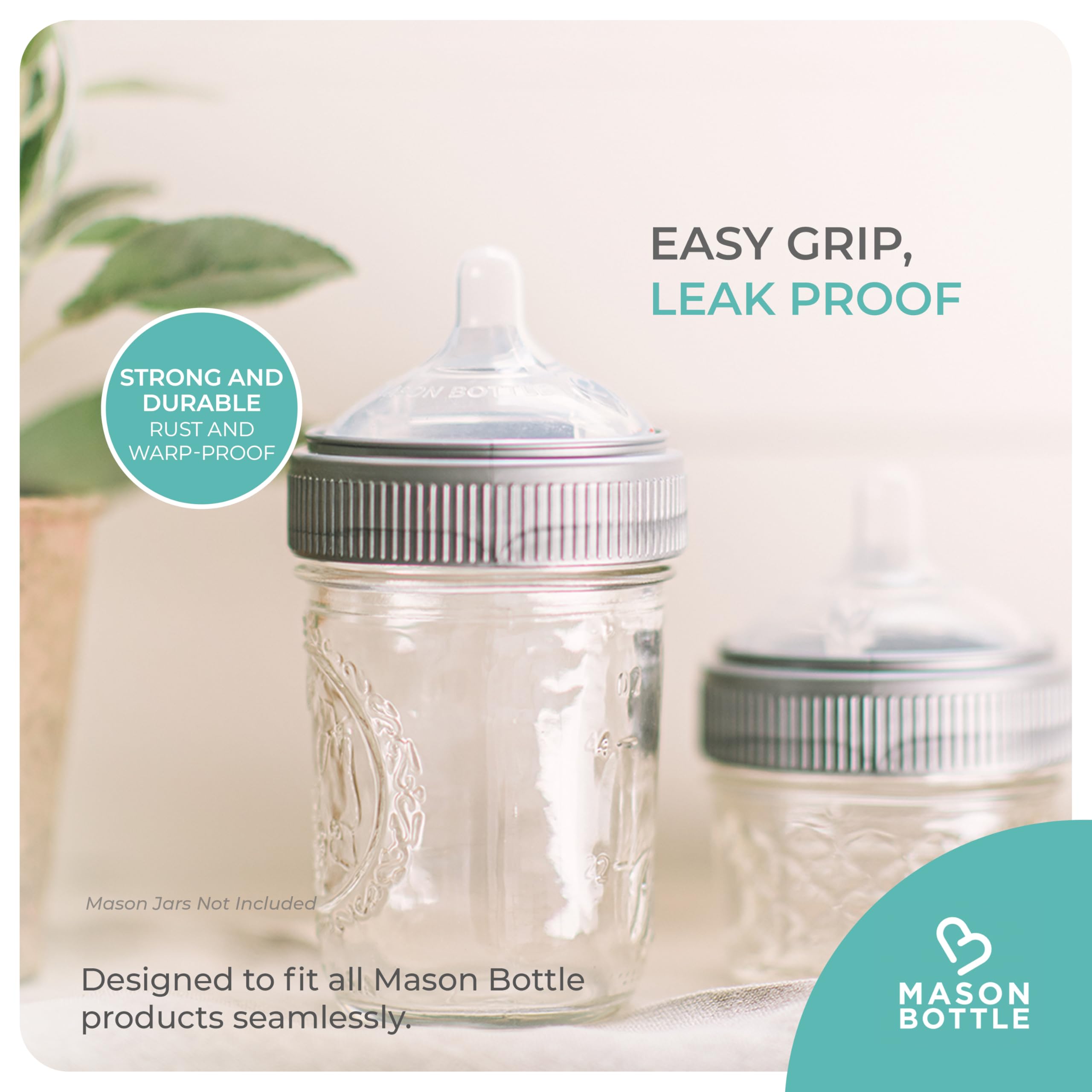 Mason Bottle compatibilidad universal con tarros Mason.