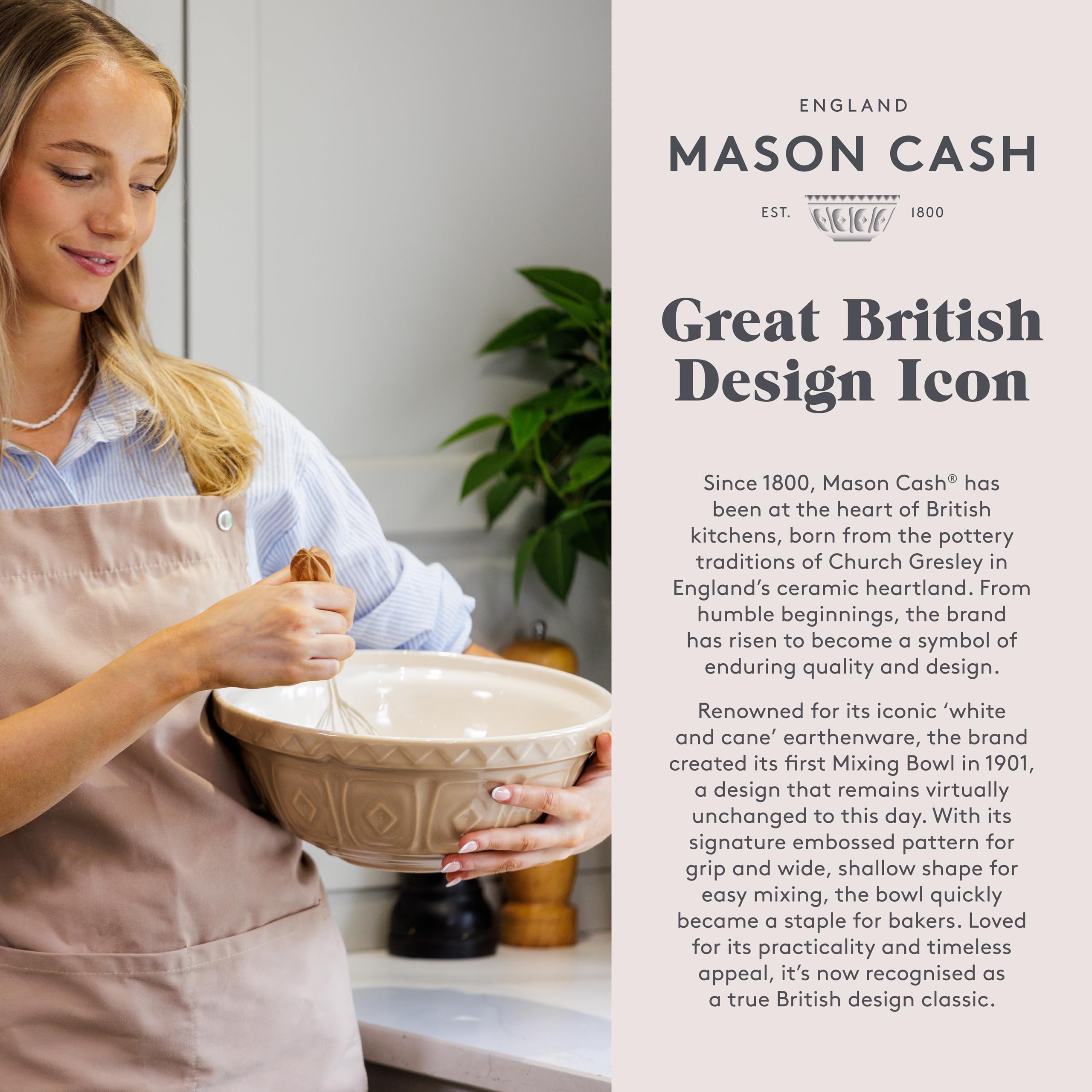 Mason Cash dimensiones compactas permiten encajar en cocinas pequeñas