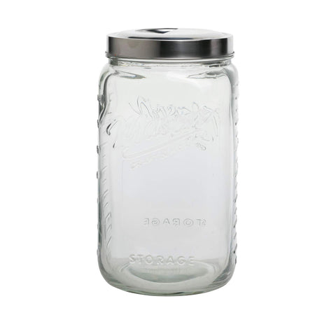 Mason Craft & More contenedor vidrio pop-up grande para arroz y granos.