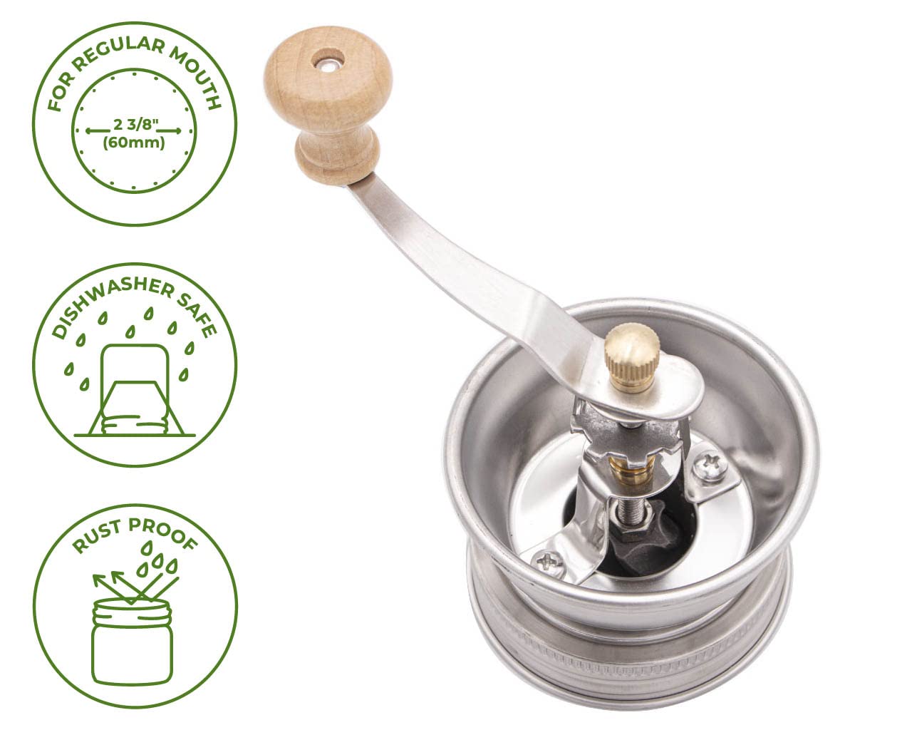 Limpiar con arroz crudo: Mason Jar Lifestyle mantiene el molinillo limpio.