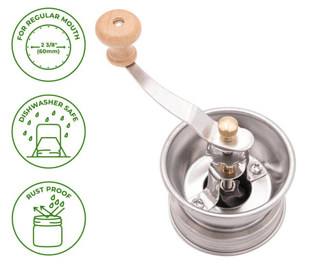 Limpiar con arroz crudo: Mason Jar Lifestyle mantiene el molinillo limpio.