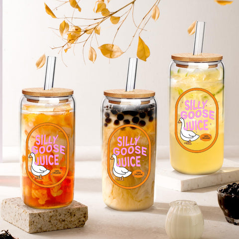 Vaso rosa Mason Life Coquette para bebidas frías o templadas.