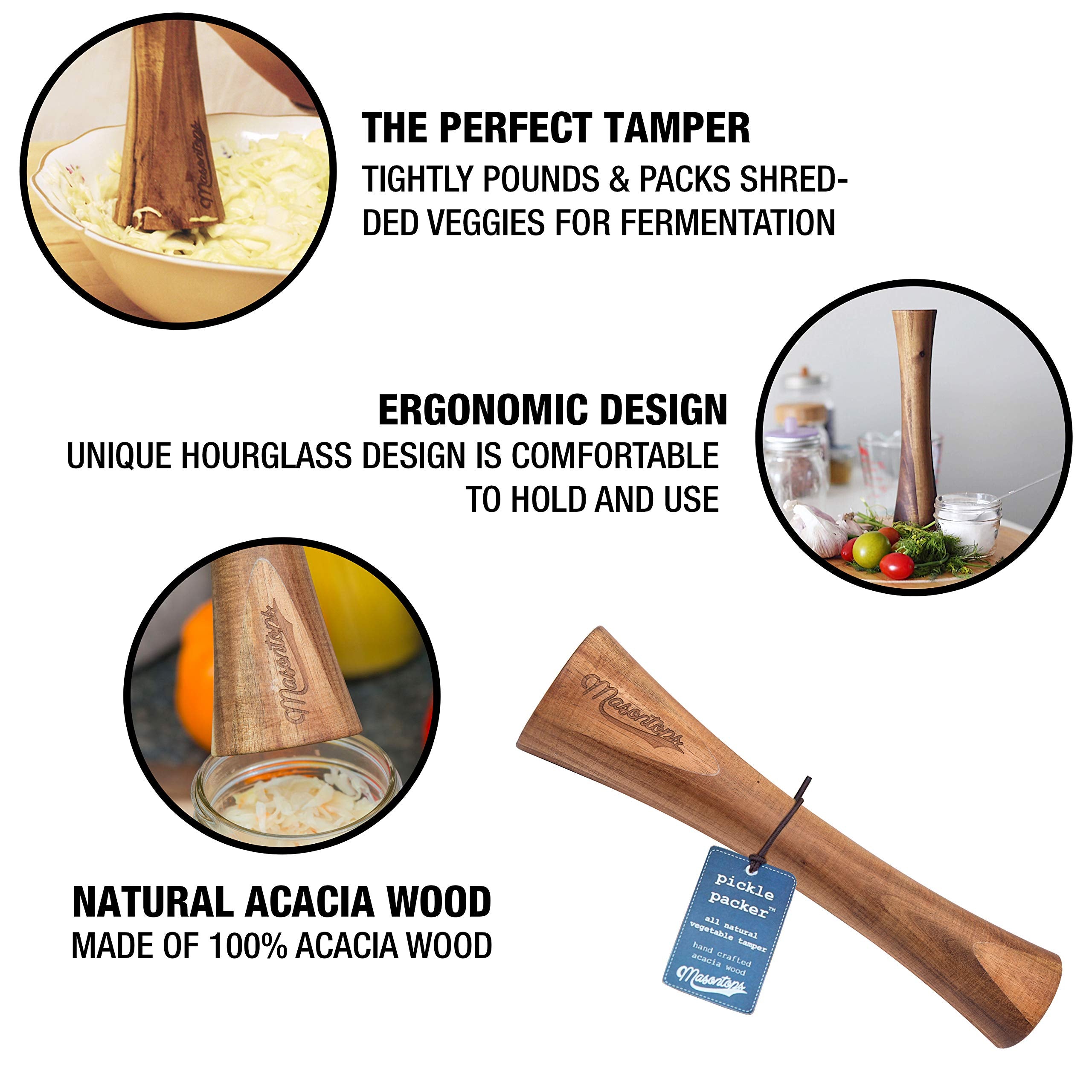 Masontops Aplastador para Jarras Anchas y Estándar, se adapta a cualquier frasco.
