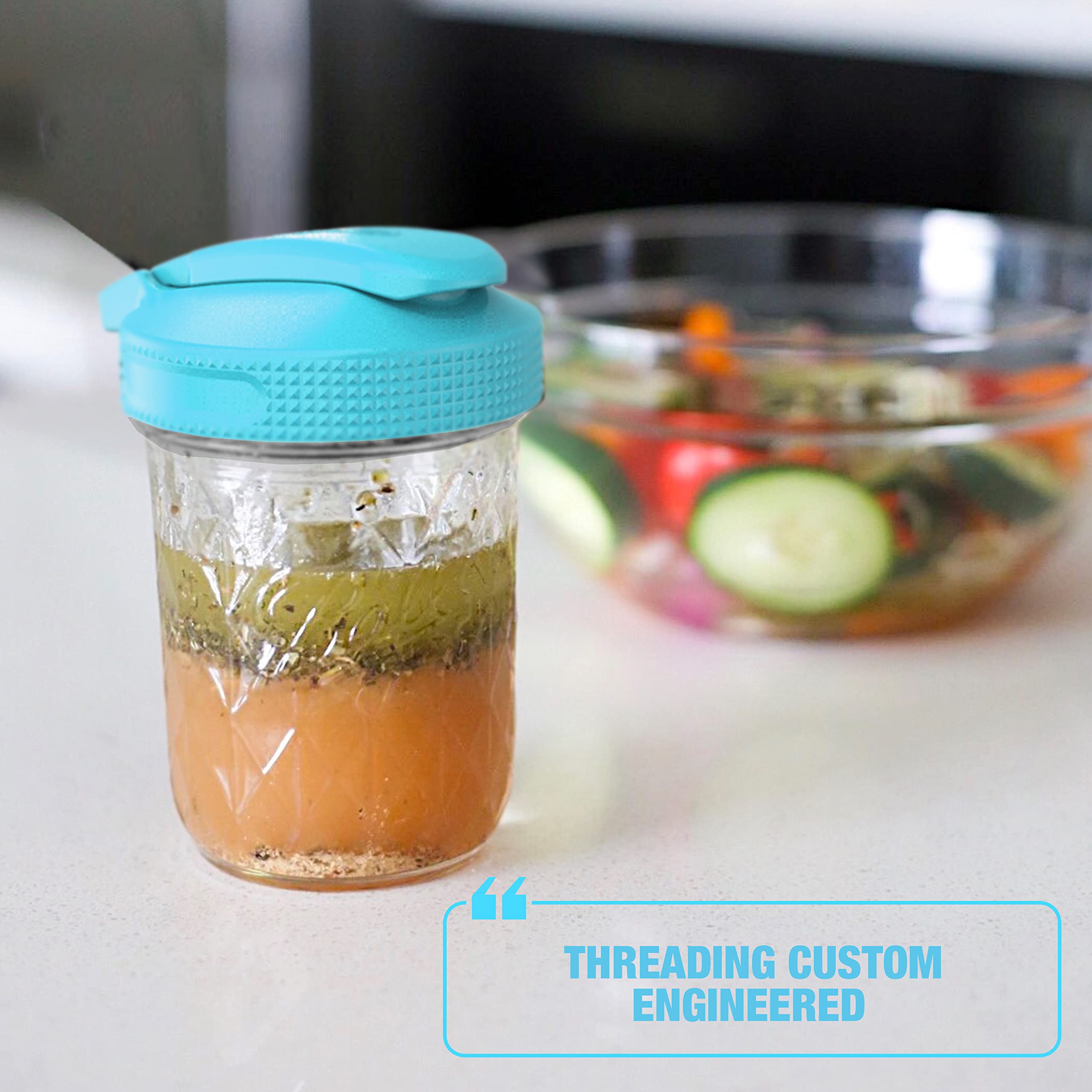 Masontops plástico apto para alimentos, libre de BPA para seguridad.