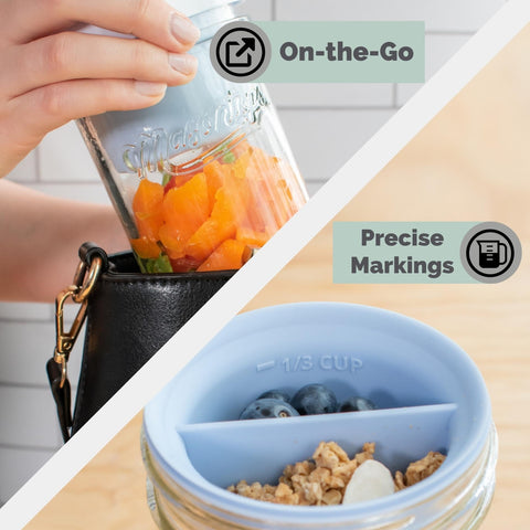 Masontops Snack Stack seguro para alimentos y apto para lavavajillas
