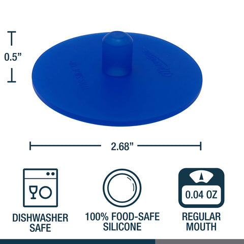 Tapa azul Masontops ideal para fermentar en casa con frascos pequeños
