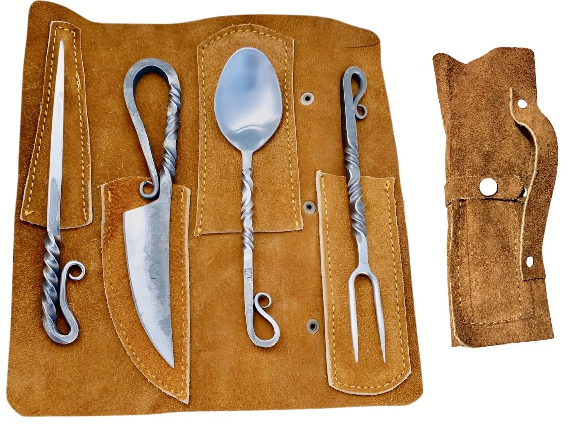 Master Damascus Maker conjunto vikingo forjado a mano, listo para cena medieval