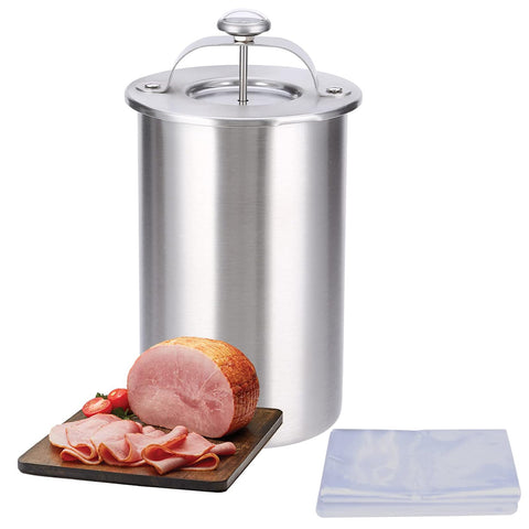 MASTER FENG: prensa jamón en acero inoxidable para fiambres caseros.