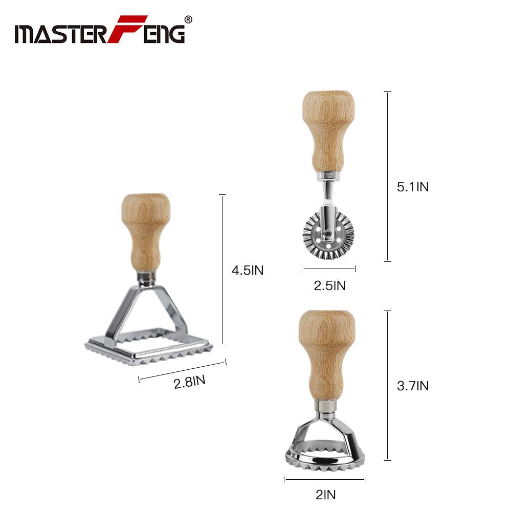 MASTER FENG cortador ravioli cuadrado para formas uniformes