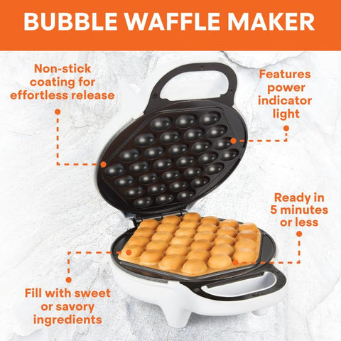 Indicador de encendido de MasterChef Bubble Waffle Maker para control de cocción