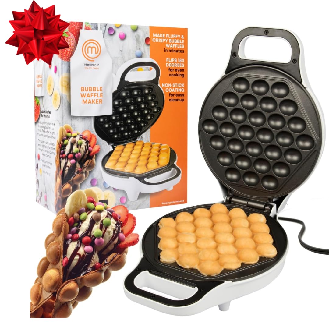Uso doméstico de MasterChef Bubble Waffle Maker, perfecto para casa