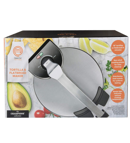 MasterChef cocina uniforme en cada tanda para tortillas y pan plano.
