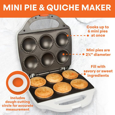 MasterChef Mini Pie & Quiche Baker, interior antiadherente facilita desmoldado y limpieza.