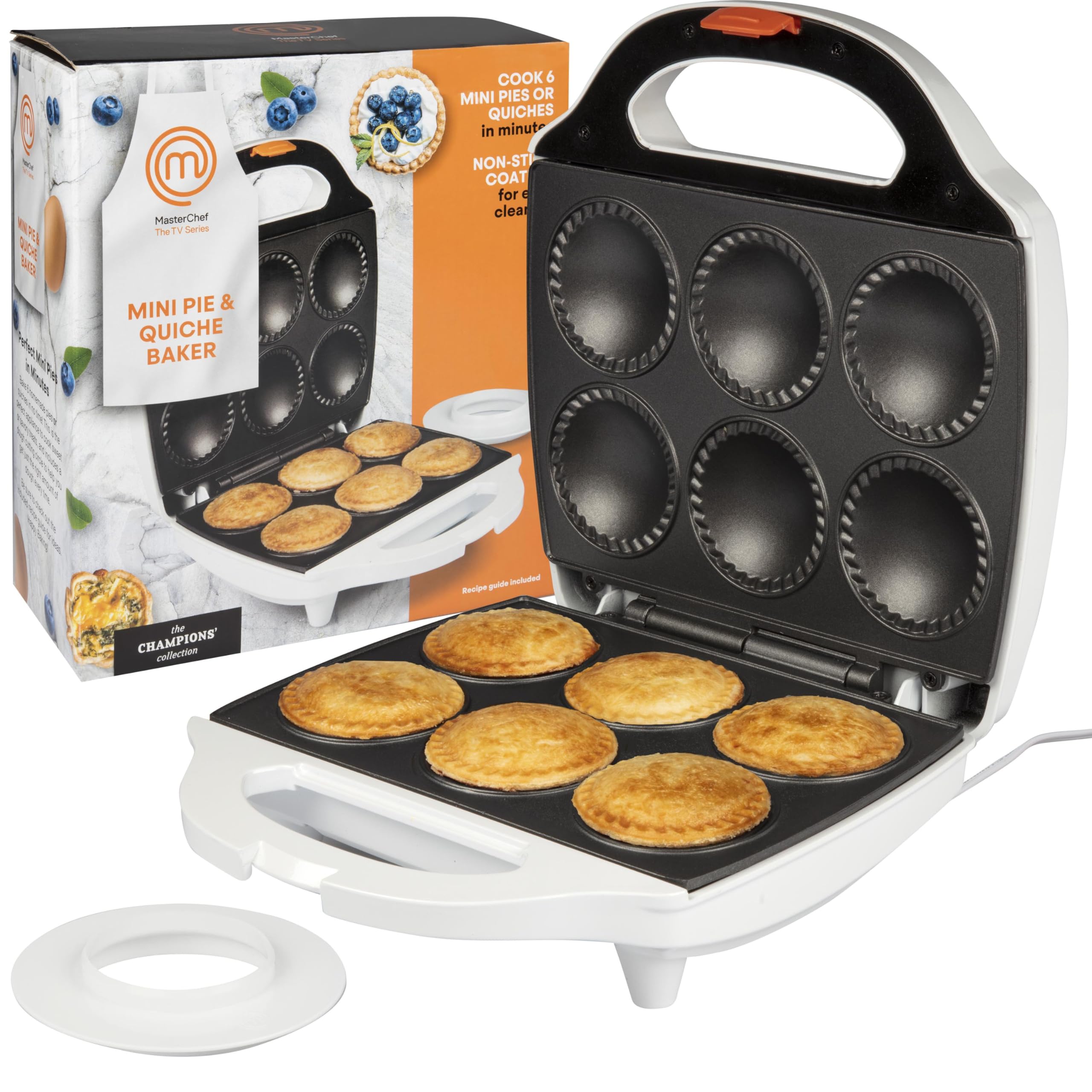 MasterChef Mini Pie & Quiche Baker, vista frontal para porciones perfectas.