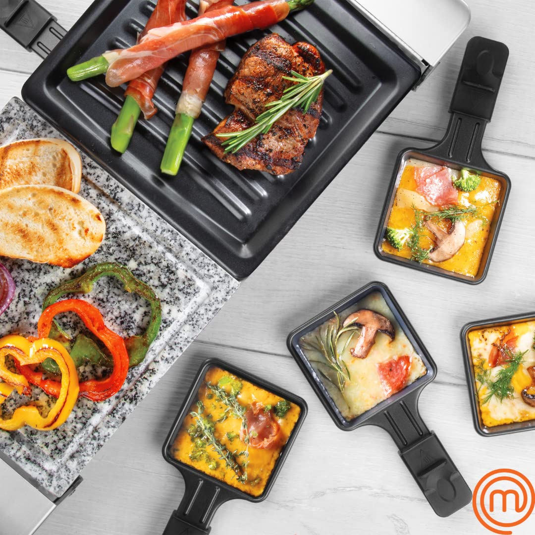 MasterChef Raclette eléctrica dimensiones 19x8x4.5 pulgadas