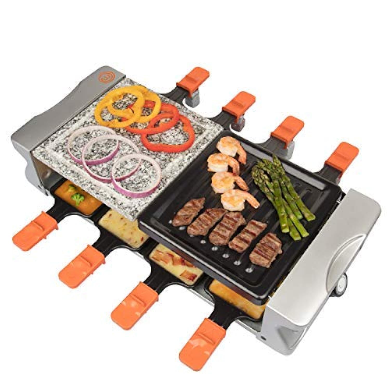 MasterChef Raclette eléctrica placas de cocción para varios alimentos