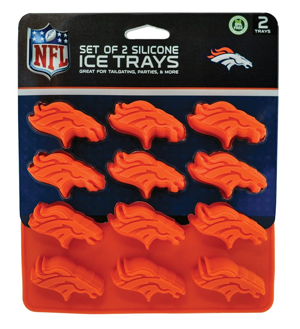 MasterPieces Fan Pans Denver Broncos: molde para cubos de hielo, ideal para bebidas temáticas