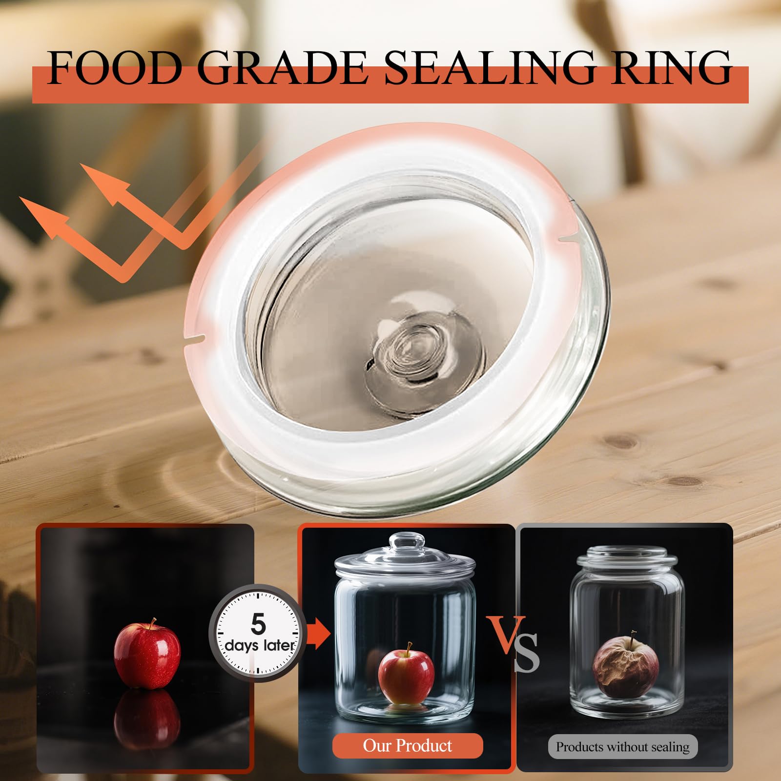 MASTERTOP tarro de vidrio boca ancha ideal para galletas y snacks.