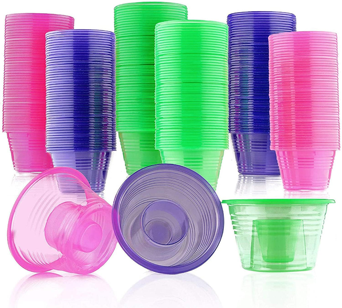 Vasos MATANA 150 neón pack para fiestas, coloridos y fáciles de usar.