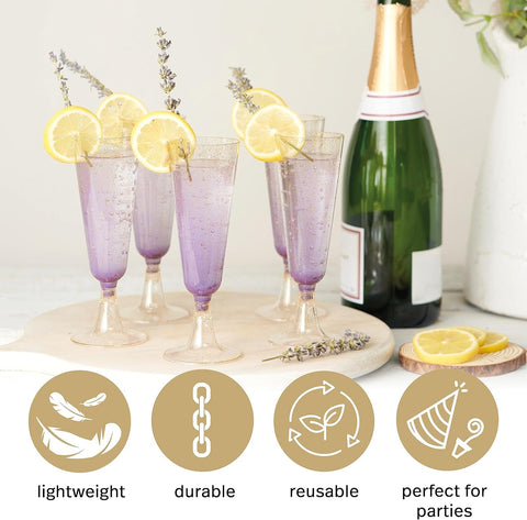 MATANA copas plástico desechables o reutilizables para fiestas prácticas.