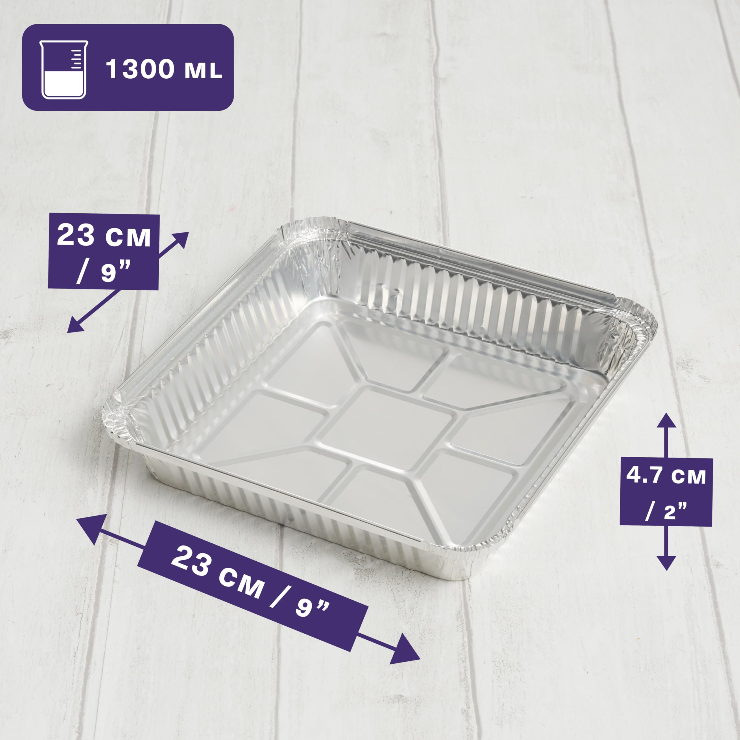 MATANA bandeja aluminio 9x9 con tapa para servir y transportar